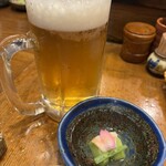 藤よし - 先ずは生で乾杯♫
