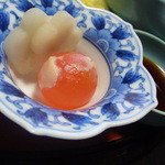 武蔵野 - 2015.2)小鉢には黄身の味噌漬け