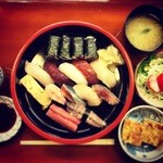 寿司処 博 - にぎりのテンゴ1700円＋だし巻玉子100円