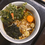 みのがさ - 春菊天そば＠税込530円＋生玉子＠税込80円