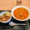 焼きたてのかるび - ユッケジャンスープとミニカルビ丼セット880円