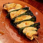 焼鳥 せきね - 九条ネギ挟みです