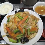 松ちゃんラーメン - 料理写真:五目焼きそば 1,000円 大盛 100円 小ライス 無料