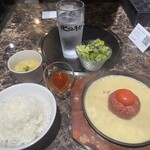 #ヒロキヤ新宿 - 生チーズハンバーグシングル¥1,900-