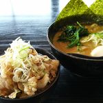 Anton - 濃厚トンコツ醤油ラーメン＆ミニスタミナ丼セット＋味玉トッピング