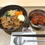 石焼ビビンバ専門店 アンニョン - 料理写真:牛カルビ丼・ヤンニョムチキンセット