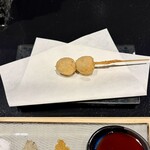 串揚げさとう - うずらの半熟