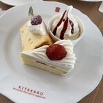 北菓楼 - ケーキセット(イチゴショート)¥1,250
