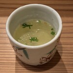 焼鳥高しま - 鶏スープ