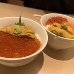 函館海膽 Murakami 日本生命札幌大樓店 - 奥が三食丼