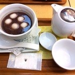 ナナズグリーンティー - 白玉ぜんざい（温）と玄米茶