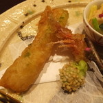 銀座 吉本 - 長ねぎとすりみの揚げ物