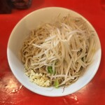 ラーメン二郎 - つけ麺小、にんにく少なめ、アブラ