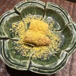 感情 - ホワイトアスパラ　パン粉揚げ　カラスミ