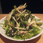 蕎麦 案山子 - 芹とりんごのさらだ