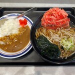 名代 富士そば - 料理写真:紅生姜天そば＋ミニカレーセット♪