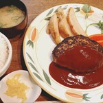 とくら - 和風セット345円+ごはん大55円+オリジナルハンバーグ300g 1150円で1550円（2026年3月）