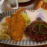 レストラン 西洋軒 - タンシチュー+エビフライ（１４００円）スープ・ライス付き