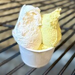 ジェラテリア テオブロマ - ダブル（フレーズオレ／ピスターシュ）