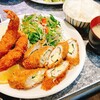 泉 - 料理写真:ササミチーズフライとエビフライ2本定食