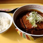 チャンピオンカレー - Lカツカレーうどん ¥1100 〆のごはん ¥60
