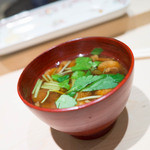 鮨 近藤 - 赤出汁のなめこ汁