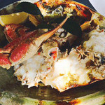 予約しておいたカニ（焼きガニ）