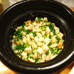 虎白 - 飯物「帆立貝柱の炊込み御飯」　2015年2月