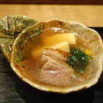 虎白 - 煮物「鴨と新筍煮  出汁張り」　2015年2月