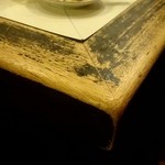 和風もつ料理 あらた - 開店３５年になる歴史感じるカウンターです（^^）
