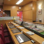 梅乃寿司 - カウンター席