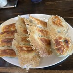 藤井屋 - 「焼餃子全品盛り¥1090（税込）」
《四種類》
元祖餃子4個
黒豚餃子3個
バリバリ餃子4個
エビニラ餃子2個
