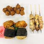 稲敷銀座惣菜店 - 料理写真:購入品 おにぎり弁当・チキンボール・焼鳥 2026/1/10