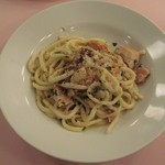 アンティカ オステリア バーチョ - 本日のPasta　　鶏ムネ肉・白インゲン豆・パルメジャーノ・ピーチ