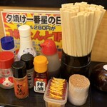 大衆昭和居酒屋 川崎の夕焼け一番星 - 卓上調味料　さすが”味の素”ある！
