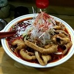 辛つけ麺専門　カラツケ グレ - 20150208
      もえそば（並）肉増し　辛味Max大辛×5周＋3周追加！？