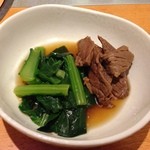 お酒・お惣菜・和食 竜田屋 - H.27.2.1.朝 牛肉小松菜炊き合わせ