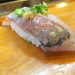 福寿司 - 鯵握り