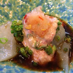 福寿司 - カワハギの肝ポン酢 最高にミルキー