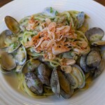 イタリア食堂 オリーブの丘 - 料理写真:釜揚げ桜海老とアサリのあおさクリームパスタ