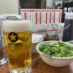 流川 餃子センター - 生ビール（SAPPORO黒）