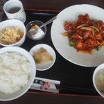 文華楼 - 鶏唐辛子炒め定食￥８５０也