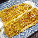 千登利亭 - 酒肴の煮穴子。