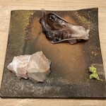 おかめ寿司 - 鮃の昆布締め、とり貝