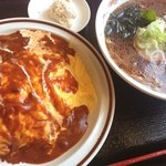 あずま亭 - フワオムライスセット 醤油ラーメン