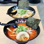 ラーメンろくでなし - 味噌ラーメン赤＆白