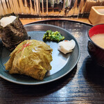 御結び ていねい - 野沢菜・塩にぎり・豚汁～☆