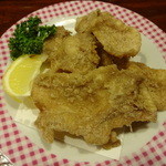 包丁や - 鶏皮唐揚：180円税抜