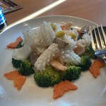 北京ダック専門店・北京烤鴨店 - 海鮮と野菜の炒め物