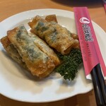 北京ダック専門店・北京烤鴨店 - 海老の大葉揚げ